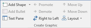 Create Graphic group in Word 2016 Create Graphic group in Word 2016