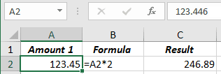 The displaying of rounding in Excel 365