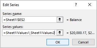 Edit Series in Excel 365