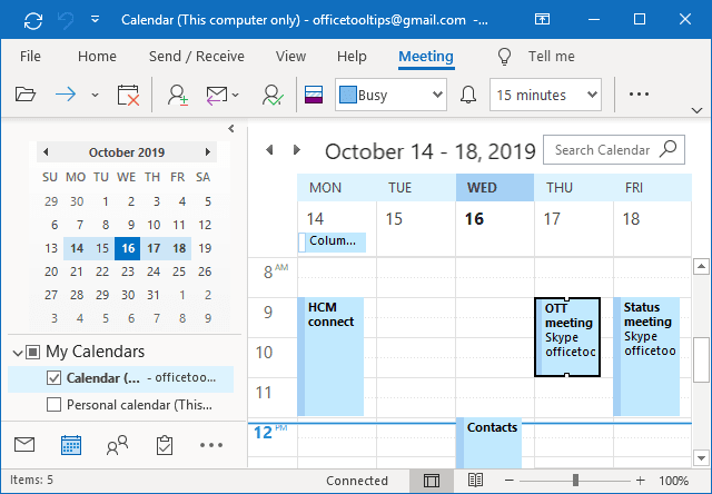 Open the meeting request in Outlook 365