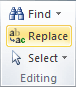 Replace in Word 2010