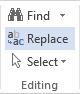 Replace in Word 2013
