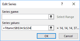 Edit Series dialog box in Excel 2016