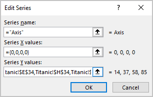 Edit Series dialog box in Excel 365