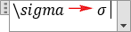 The sigma symbol in equation Word 2016