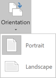 Portrait or Landscape Orientation in Word 2016