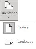 Portrait or Landscape Orientation in Word 365