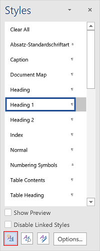 Styles pane Word 2016 Styles pane Word 2016