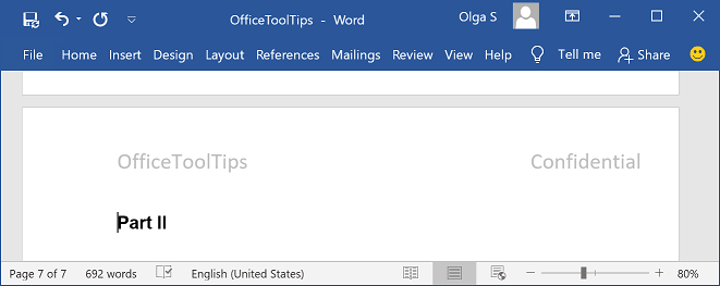 New part of a document on an odd page in Word 2016 New part of a document on an odd page in Word 2016
