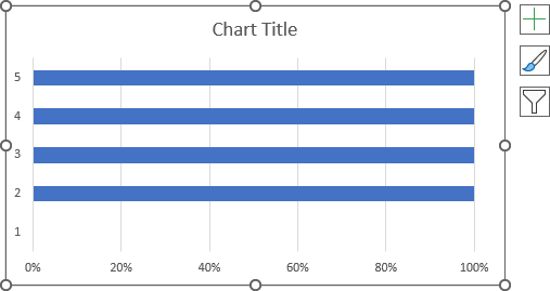 100% Stacked Column graph in Excel 365