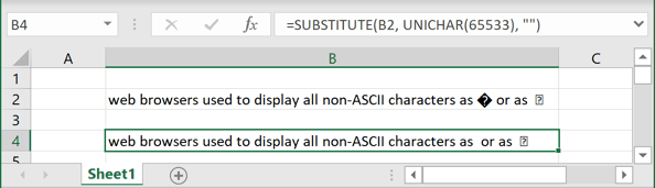 Function result in Excel 2016