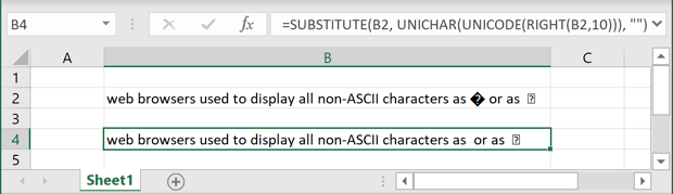 Universal function result in Excel 2016