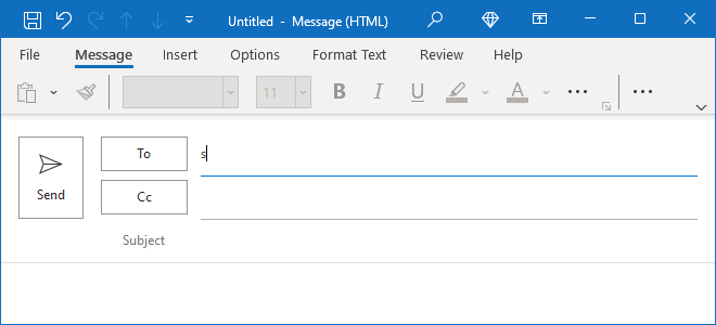 Turned off Auto-Complete List in Outlook Options 365