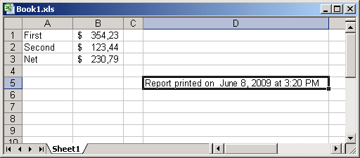 formula in Excel 2003