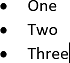 Bulleted list in Word 365