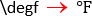 Degree Fahrenheit in Word 2016