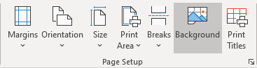 Background in Excel for Microsoft 365 Background in Excel 365