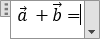 Vectors in Equation Word 365