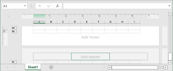 Page Layout view in Excel 365