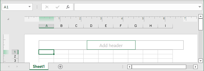 Add Header in Excel 365