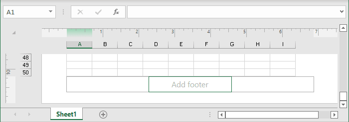 Add Footer in Excel 365
