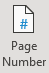 Page Number button in Excel 365