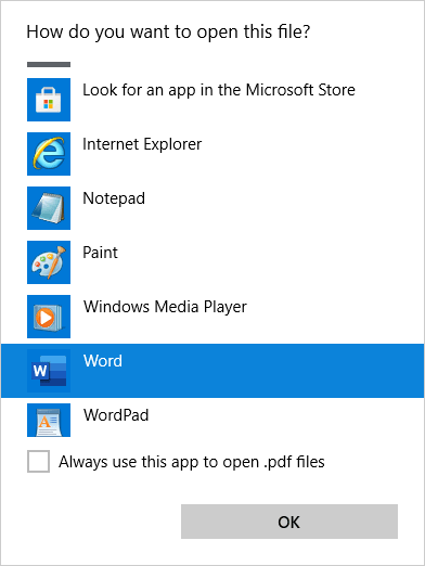 Open with 2 in File Explorer