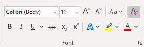 Clear All Formatting in Word 365