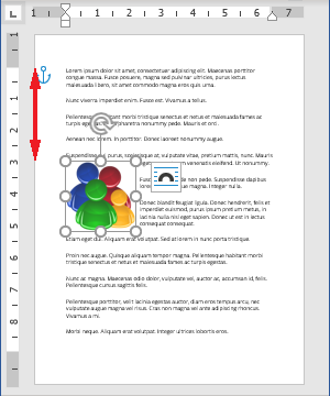 Absolute position of 3 inches to the right of Line in Word 365