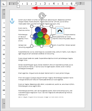 Absolute position of -5 inches to the right of Right Margin in Word 365