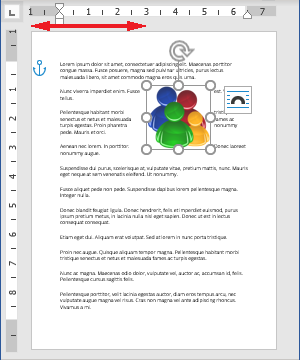 Absolute position of 4 inches to the right of Page in Word 365