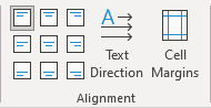 Alignment group in Word 365