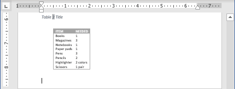 Table with a left indent in Word for Microsoft 365 Table with a left indent in Word 365
