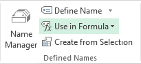 Defined Names - Use in Formula Excel 2013