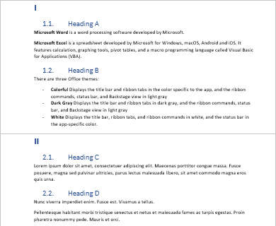 Table of Contents - replacement text in Word for Microsoft 365 Table of Contents - replacement text in Word 365