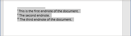 Select all endnotes in Word for Microsoft 365 Select all endnotes in Word 365