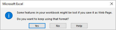 Microsoft Excel message in Excel for Microsoft 365 Microsoft Excel message in Excel 365