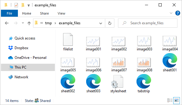 The folder of HTML file in Excel for Microsoft 365 The folder of HTML file in Excel 365