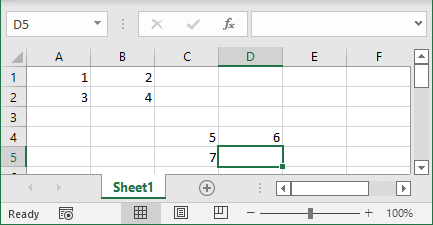 Last cell in Excel 365