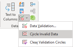 Circle Invalid Data in Excel for Microsoft 365 Circle Invalid Data in Excel 365