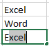AutoComplete example in Excel 365
