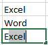 AutoComplete example in Excel for Microsoft 365 AutoComplete example in Excel 365