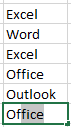 AutoComplete example in Excel for Microsoft 365 AutoComplete example in Excel 365