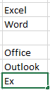 Not AutoComplete in Excel 365