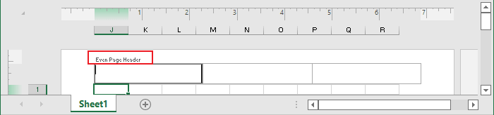 Even Page header in Excel 365