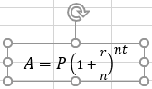 Equation in Professional form Excel 365