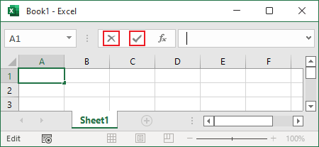 Edit mode in Excel 365