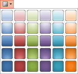 Gradient palette in the Format pane Office 365