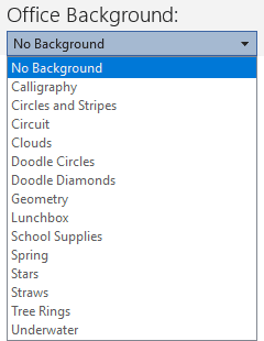 Office Background in Office 365