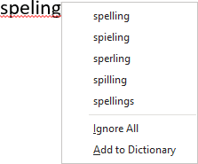 Spelling check example in PowerPoint for Microsoft 365 Spelling check example in PowerPoint 365